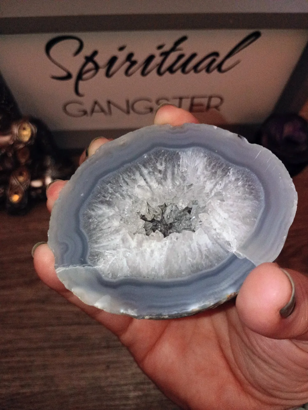 Druzy Agate Geode from Brazil - Picture 4 of 11